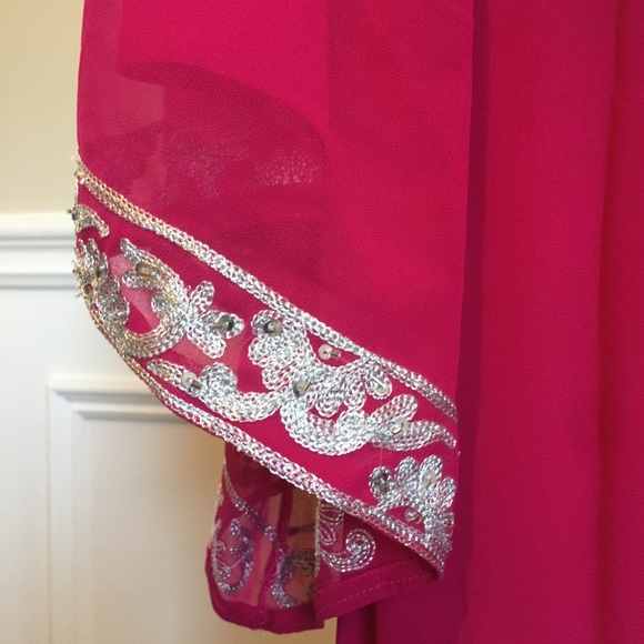 Pink Kaftan with Silver Embellishments (Pr… - Picture 7 of 8